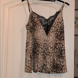 Buckle Snakeskin/Lace Tank